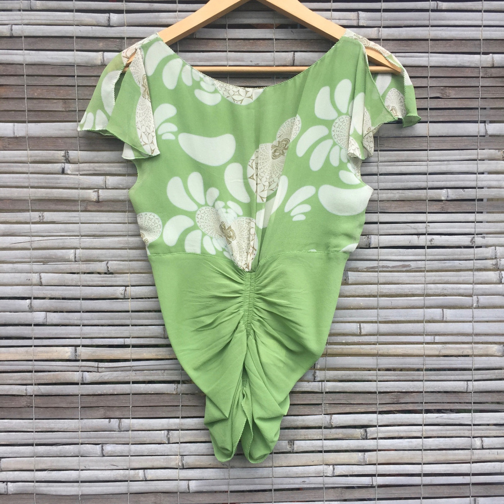 VINTAGE . MAX STUDIO . SILK TOP . ⚠️IMPERFECT⚠️ - Picture 6 of 8